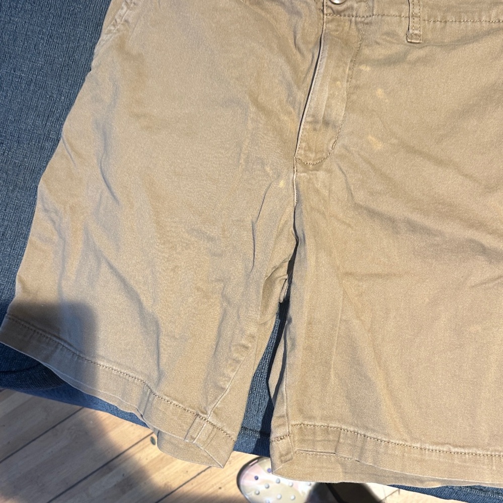 George Men's Khaki Flat Front Shorts